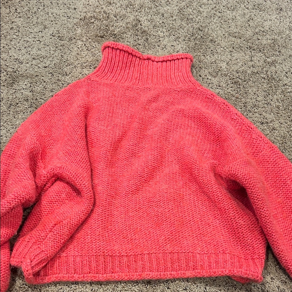 Cozy Pink Turtleneck Sweater